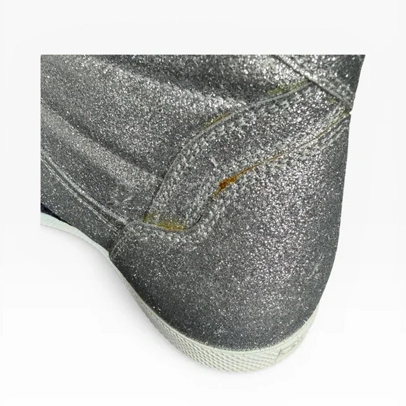 Gucci Silver Glitter Sneakers with Red and Blue Stripes Size 37 - Picture 5 of 11